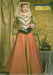 4375 MEDIEVAL BONED LACED TOP RUFFS FLOOR SKIRTS PATTERN 6-20