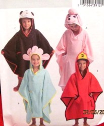4381 KIDS PLAYTIME CHARACTER HOODIE COVERUP PATTERN 2-6