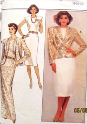 4382 GLITZ OR NOT OPEN JACKET,SLVLSS DRESS LENGTHS PATTERN 8-12