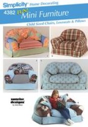 4382 SIMPLICITY CHILD SIZE CHAIRS, LOVESEATS, PILLOWS PATTERN
