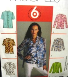 4383 6 EZ LOOSE BUTTON SHIRTS,TANK TOP PATTERN 8-14,12-18,16-22