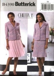 4390 LINED JACKET, FLOWER, BIAS/ LAYER/ A-SKIRT PATTERN 6-20