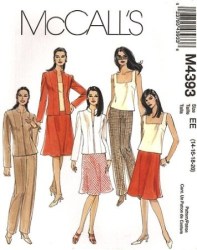 4393 MCC SHELL TOP,ZIPPY JACKET, BOTTOMS PATTERN 14-16