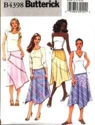 4398 EZ ASYMMETRIC PIECED A-LINE SKIRTS PATTERN 14-20