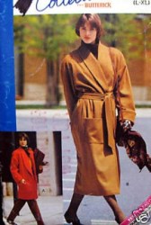 4400  UNLINED WRAP COAT LENGTHS, BELT PATTERN L-XL,XS-MD