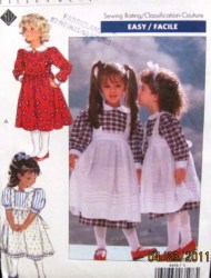 4404 GIRLS SS-LS DIRNDL DRESS,PINAFORE PATTERN 1-3,4-6