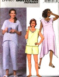 4407 EZ PJ TOPS SLVS OR NOT,PANTS,SHORTS,GOWN PATTERN 18W-32W