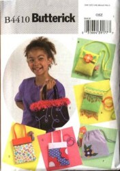 4410 GIRLS 6 LINED FUN SIZED HANDBAGS PATTERN