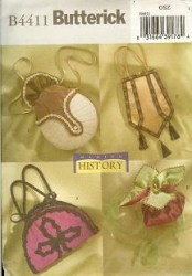 4411  BUTTERICK 4 HISTORIC RETRO HANDBAGS 1890-1910 RETRO PATTERN