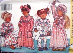 4413 Butterick GIRLY GRANNY GOWNS, ROBE, HAT, PJS PATTERN 2-4 uncut