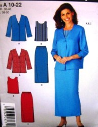 4413 1 BUTTON JACKET,SHELL,LONG SKIRT PATTERN 10-22