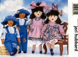 4424 JERI HUBBARD TWIN 16 1/2'' DOLLS, CLOTHING PATTERN