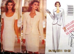 4432 BUTTERICK EZ RAISED NECK LONG SLEEVE JACKET, SHORT SLEEVE DRESS LENGTHS PATTERN 6-22