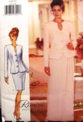 4444 EZ BUTTERICK LINED JACKET, SKIRT LENGTHS MOCK WRAP OR NOT PATTERN 6-10 uncut