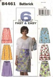 4461 6 EZ A-LINE RIBBON TRIM SKIRTS PATTERN 16-22