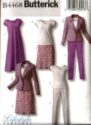 4468 Butterick  LS JACKET, BIAS SS TOP,  DRESS,  BIAS SKIRT, PANTS PATTERN 8-22 2 Sizes choice  uncut