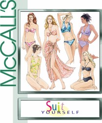 4471 MCCALLS 2 PC BATHING SUITS, BIKINI, PAREO PATTERN 12-18