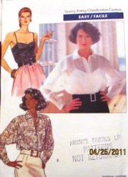 4476 CAMISOLE, LOOSE LS COLLAR SHIRT LACE OR NOT PATTERN 8-12