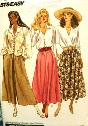 4478 EZ LONG FLARE SKIRT LENGTHS, CULOTTES EZ PATTERN  12-16