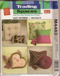 4483 8 ROMANTIC,SQUARE,CIRCULAR,SHAPED PILLOWS,COVERS PATTERN