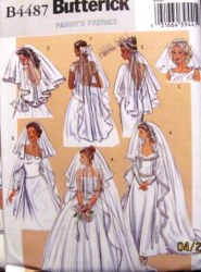 4487 VEILS LENGTHS, BLUSHER, CIRCULAR, BOW BRIDAL PATTERN