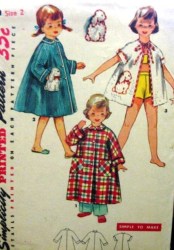 4503  Simplicity  1953 CHILD'S ROBE 3 LENGTHS,TRANSFER EZ PATTERN 2 or 4 choice