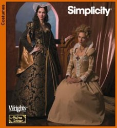 4508  Simplicity TUDOR COSTUME TOP,  SKIRT, BUM ROLL PATTERN 8-14 OR 16-24  CHOICE  uncut