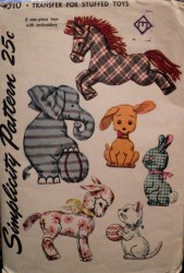 4510 1950 6 ANIMAL TRANSFERS ELEPHANT-LAMB PATTERN