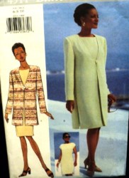 4511 BUTTERICK EZ LONG JACKET LENGTHS, CAP SLEEVE DRESS PATTERN 6-22 3 SZS CHOICE