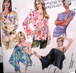 4516 SASSY SHAPE PULLOVR TOP SLVS OR NOT,BELT PATTERN XS-M,L-XL