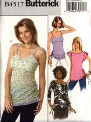 4517 EZ STRAPPY OR SLEEVE LTWT DRAWSTRING TOPS PATTERN 8-22 2 SZ
