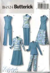4524 EZ REVERSE COLLAR TOP SLVS OR NOT,BOTTOMS PATTERN 14-20
