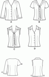 4586  SLVS OR NOT V-BLOUSE COLLAR/ TIE OR NOT PATTERN 6-12-22