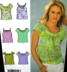 4589 CUTIE STRAPPY/SS SUMMER TOPS EZ PATTERN 6-12-22