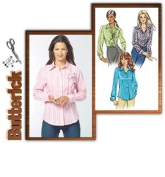 4609 Butterick EZ LOOSE LONG SLEEVE COLLAR SHIRT, TIE PATTERN 16-22 Uncut