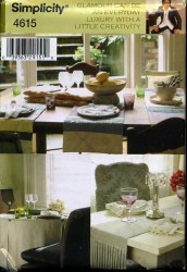 4615 SIMPLICITY ROUND TABLE SKIRT, RUNNERS, MATS, NAPKINS PATTERN