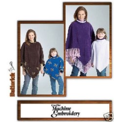 4621 MS 8-18 GIRL 3-6 FRINGE OR NOT EMBDR PONCHO FLEECE PATTERN