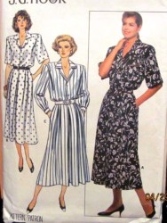 4623 SS-LS BUTTON TOP,FLARE PLEAT SKIRT LENGTHS PATTERN 18-22