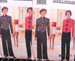 4625  BUTTERICK EZ LS MANDARIN TOP,  RAISED WAIST PANTS PATTERN 6-12,14-18 CHOICE