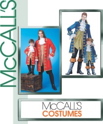 4626 MCCALLS ADULT  LUXURY PIRATE COAT, JABOT COSTUME PATTERN SMALL - LARGE UNCUT