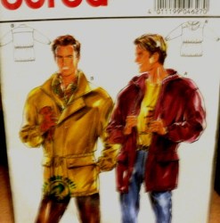4627 MEN 91 BURDA LONGER ZIPPY JACKET HOOD OR NOT PATTERN 38-48