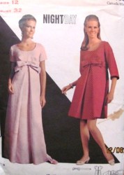 4630 1960S EMPIRE INVERT PLEAT A-DRESS LENGTHS PATTERN 12 32