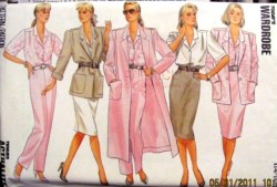 4635 Butterick LONG A-COAT, JACKET, SKIRT, SHIRT, PANTS PATTERN 14-18