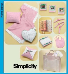 4642 FRAME,DIAPER BAG,PAD,BIB,PILLOW,HANGER,BLANKET PATTERN