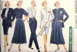 4652 UNLINED JACKET,SS TOP,TAPER-FLARE SKIRT,PANTS PATTERN 6-10