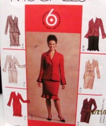 4653 UNLINED PRINCESS JACKET,SKIRT PATTERN 10-16,8-14,16-22