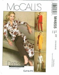 4655 GLAM DUSTER, JACKETS,DRESS, PANTS PATTERN 16-22,8-14