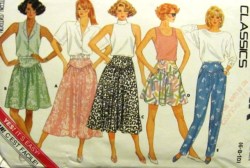 4657  BUTTERICK FLARE SKIRT, CULOTTES 3 LENGTHS, YOKE PANTS  PATTERN 6-10 UNCUT