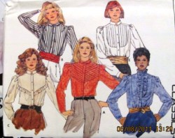 4659 LOOSE COUNTRY/TUX/FRILLY YOKE COLLAR LS BLOUSE PATTERN 20
