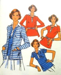 4665 JERSEY GIRL CARDIGAN,SS T-SHIRT 70S PATTERN 12